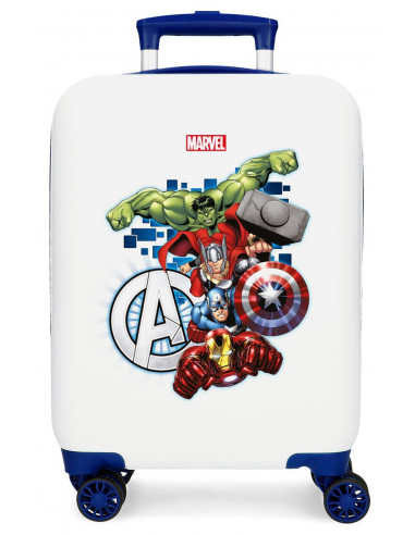 TROLLEY ABS 50 CM.4R. AVENGERS ATTACK BLANCO